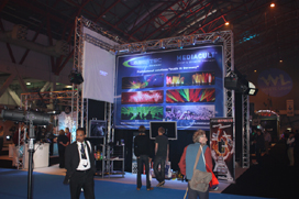 plasa london, messe, mediacult, lasertec, effektmaschine, laser, show