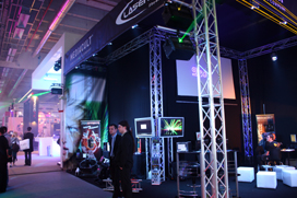 prolight & sound, messestand, mediacult, lasertec, aussteller, effekte, laser, wasserwand, airwolf