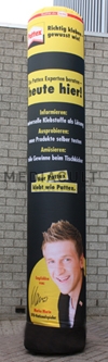werbesäule, aufblasbare werbung, bedruckte säule, werbesäule druck, inflatable